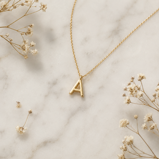 Dainty Initial Letter Necklace